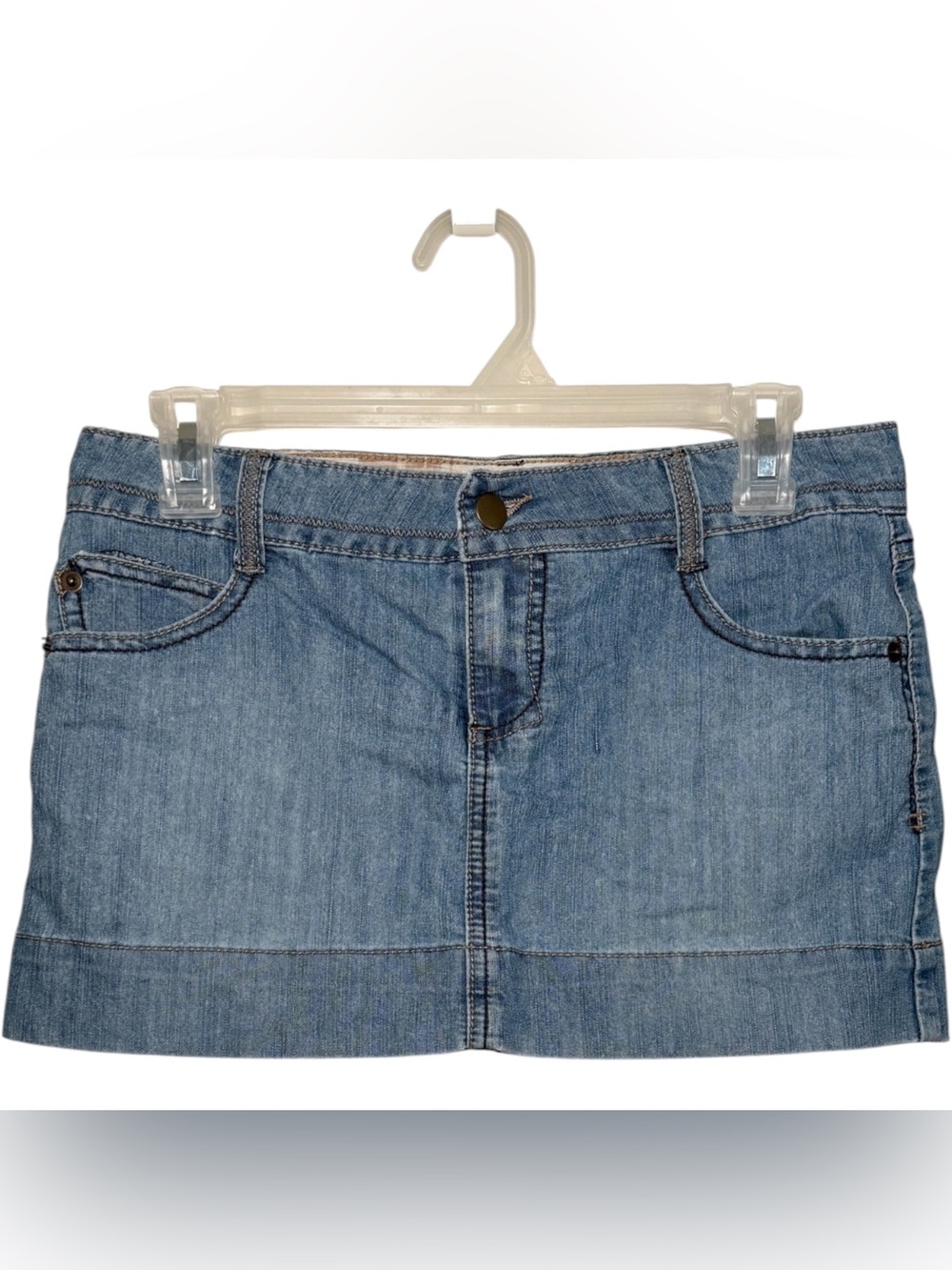 So Wear It Declare It Light Blue Denim Mini Skirt